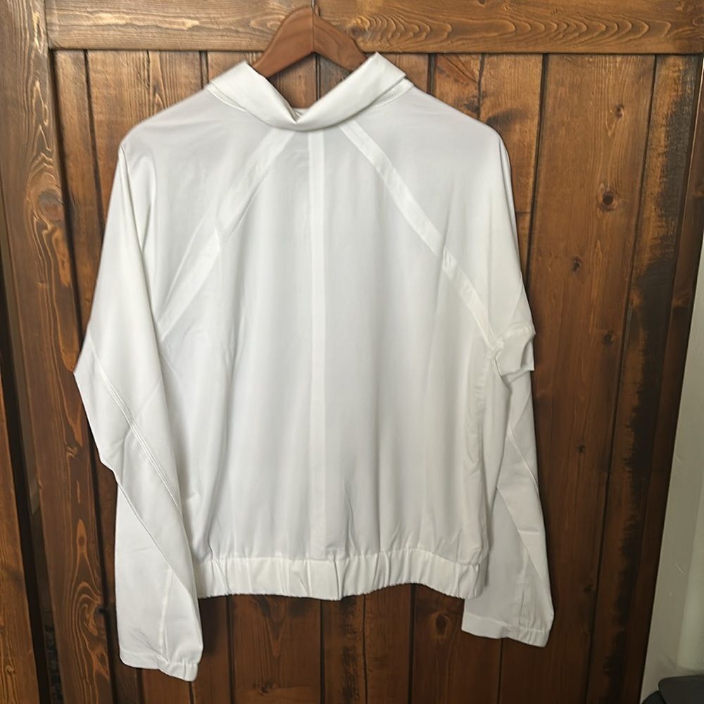 Athleta Advantage Polo Top Quarter Zip Pullover in Bright White Size XL - Picture 6 of 8